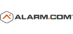 The logo for alarm.com is on a white background.