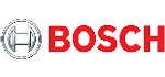 The bosch logo is red and white on a white background.